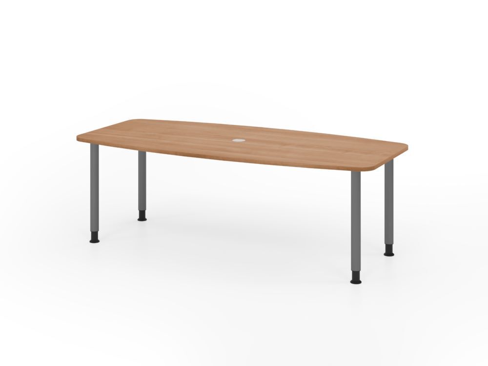 Produktbild Hammerbacher Konferenztisch 220cm mit 4 Rundrohrfüße Nussbaum/Graphit
