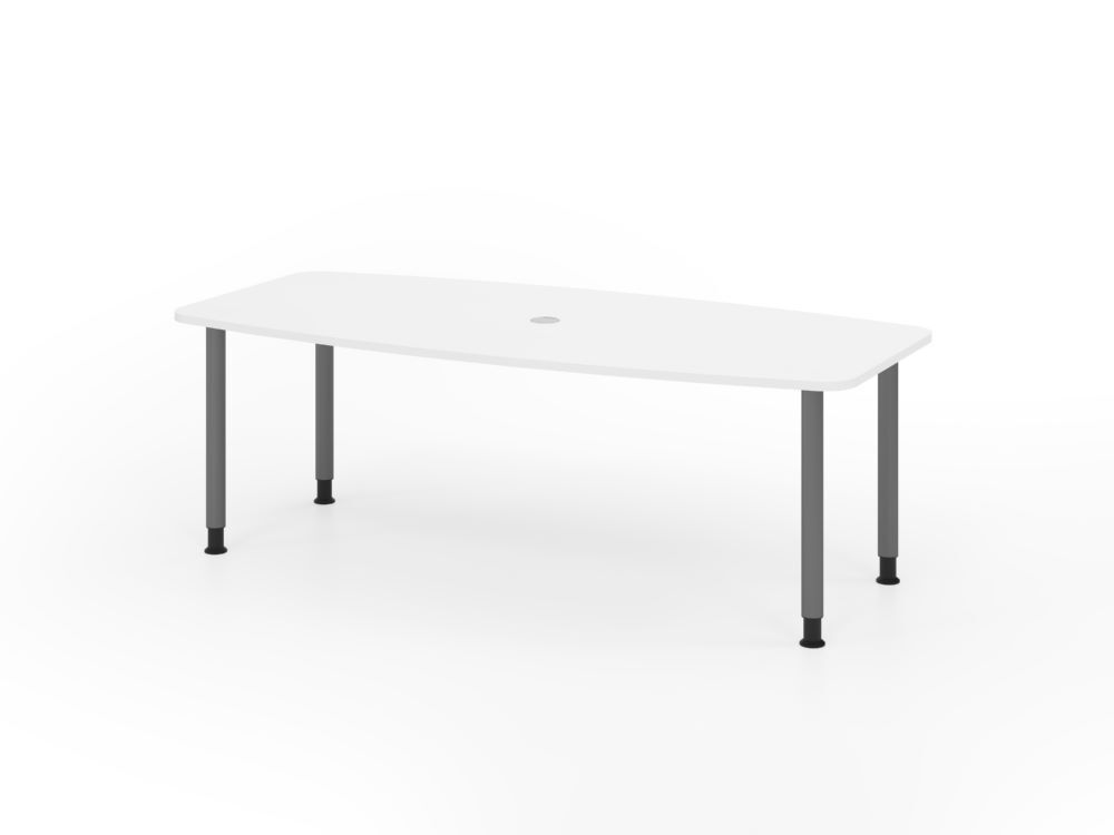 Produktbild Hammerbacher Konferenztisch mit 4 Rundrohrfüße weiß/Graphit