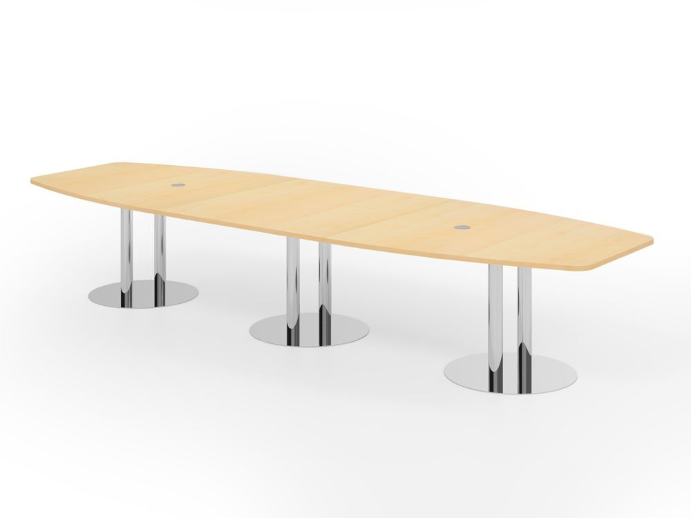 Produktbild Hammerbacher Konferenztisch 400cm Säulenfuß Ahorn/Chrom