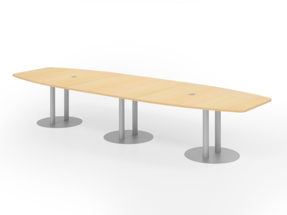 Produktbild Hammerbacher Konferenztisch 400cm Säulenfuß Ahorn/Silber