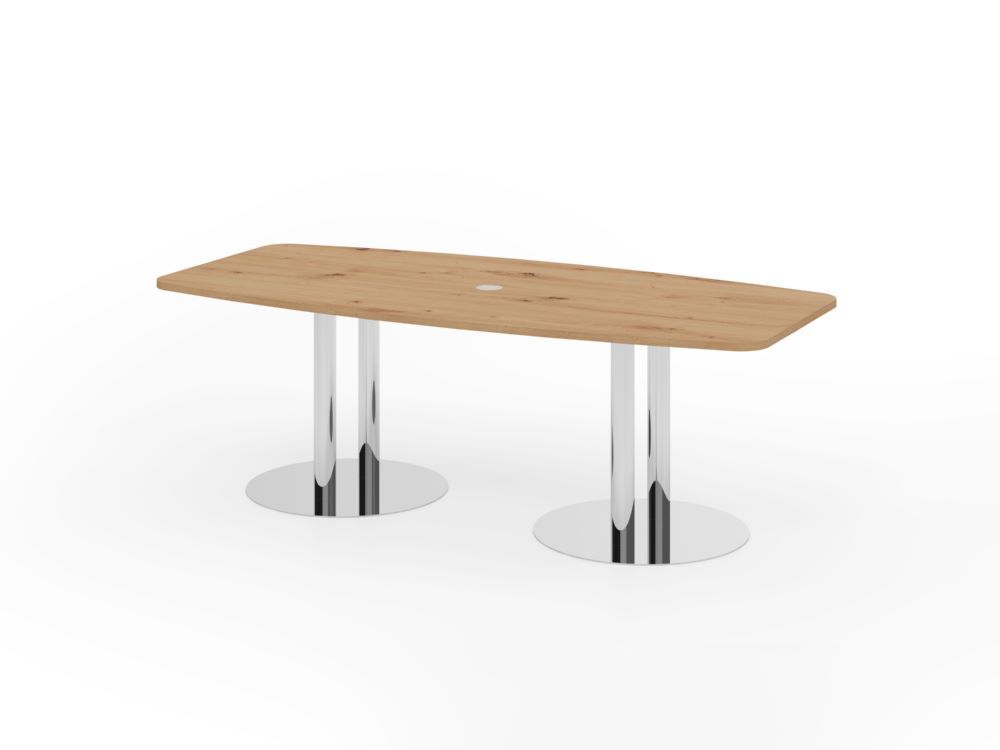Produktbild Hammerbacher Konferenztisch 220cm Säulenfuß Asteiche/Chrom
