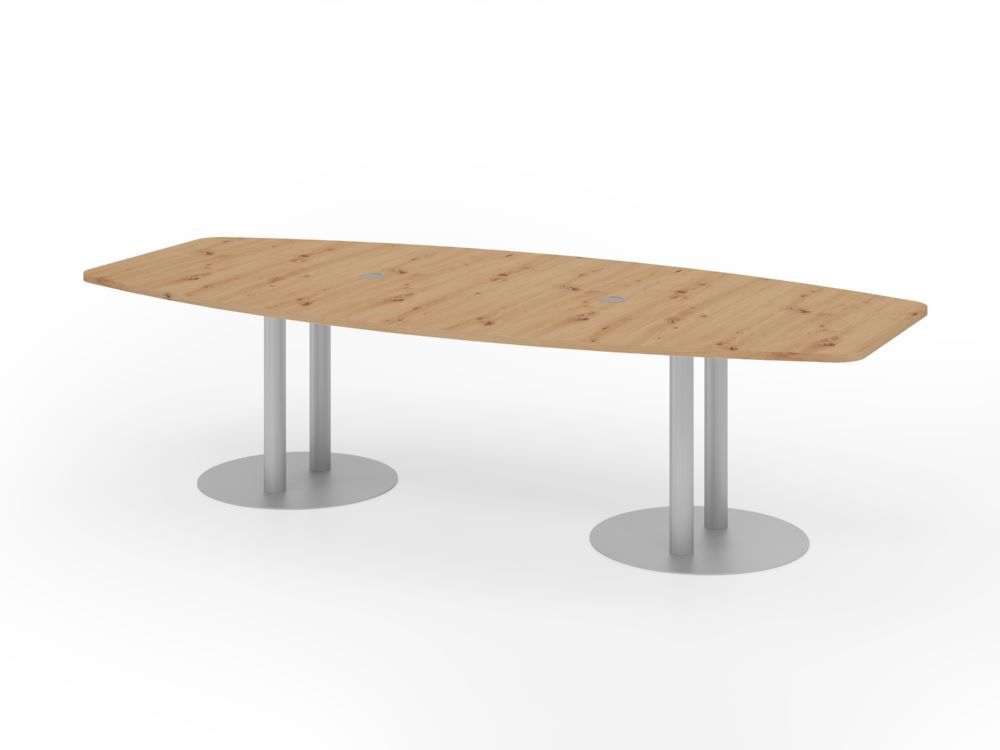 Produktbild Hammerbacher Konferenztisch 280cm Säulenfuß Asteiche/Silber