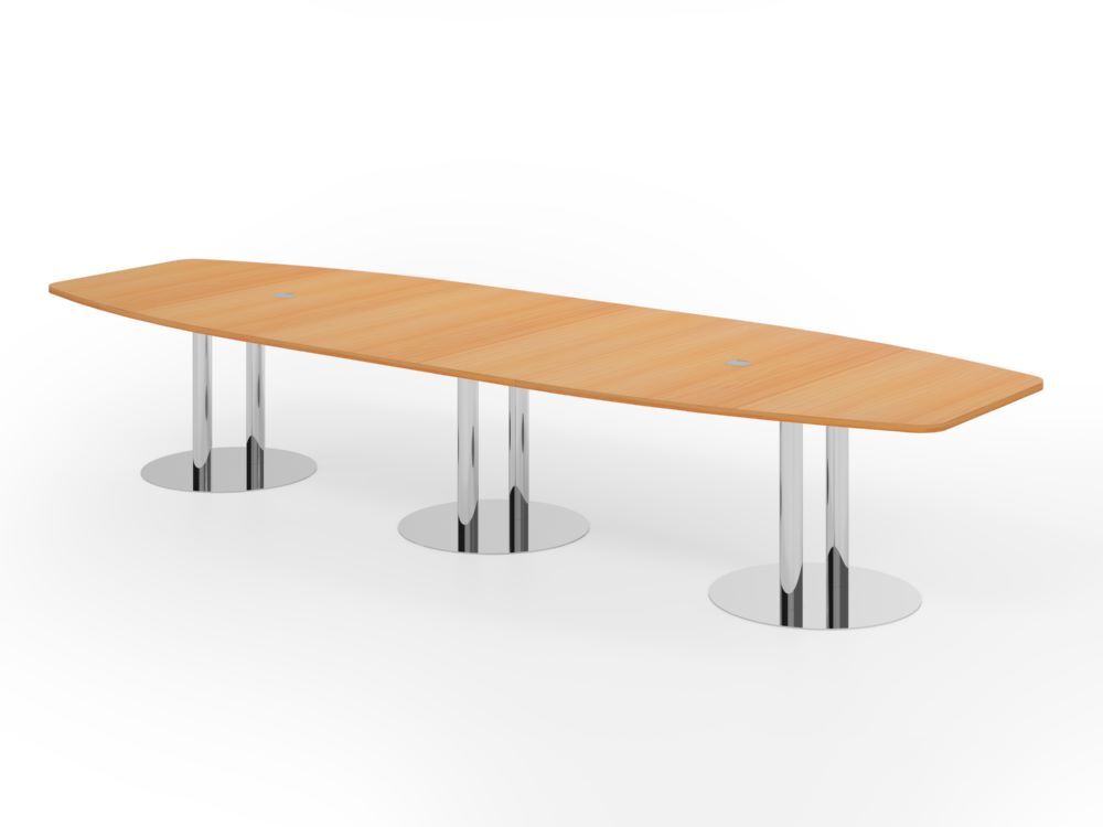 Produktbild Hammerbacher Konferenztisch 400cm Säulenfuß Buche/Chrom