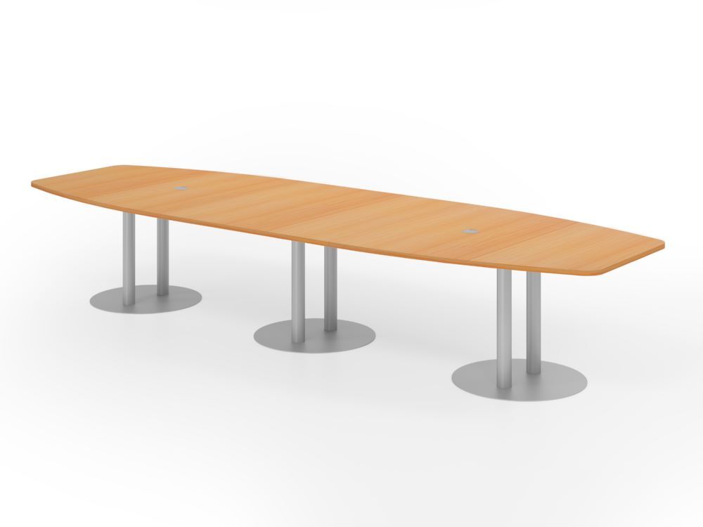 Produktbild Hammerbacher Konferenztisch 400cm Säulenfuß Buche/Silber