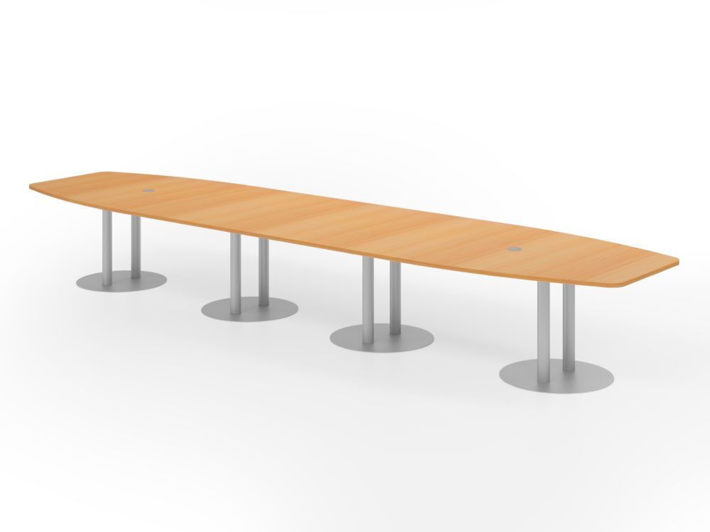 Produktbild Hammerbacher Konferenztisch 520cm Säulenfuß Buche/Silber