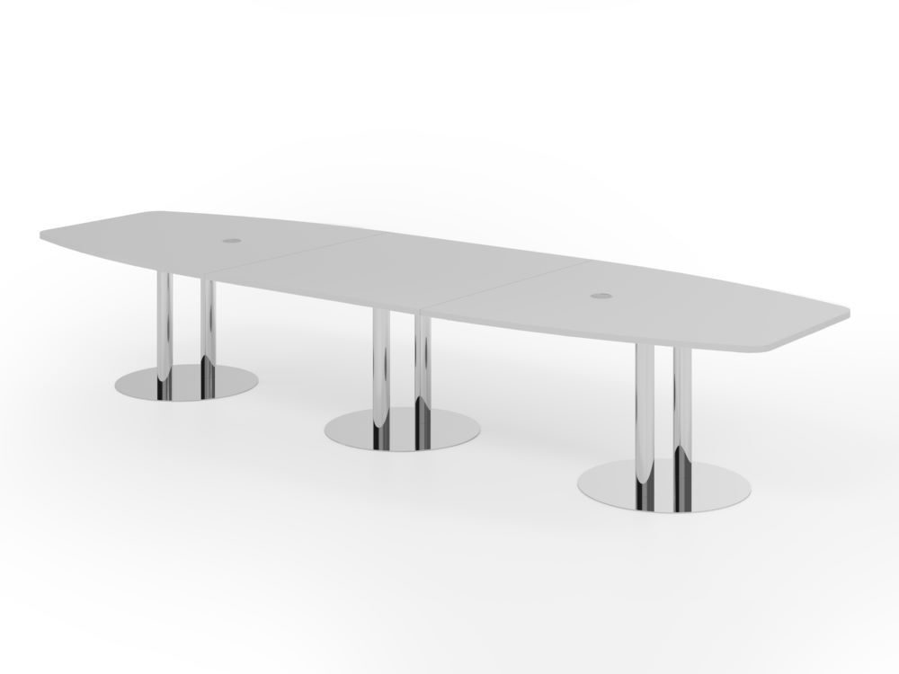 Produktbild Hammerbacher Konferenztisch 400cm Säulenfuß Grau/Chrom