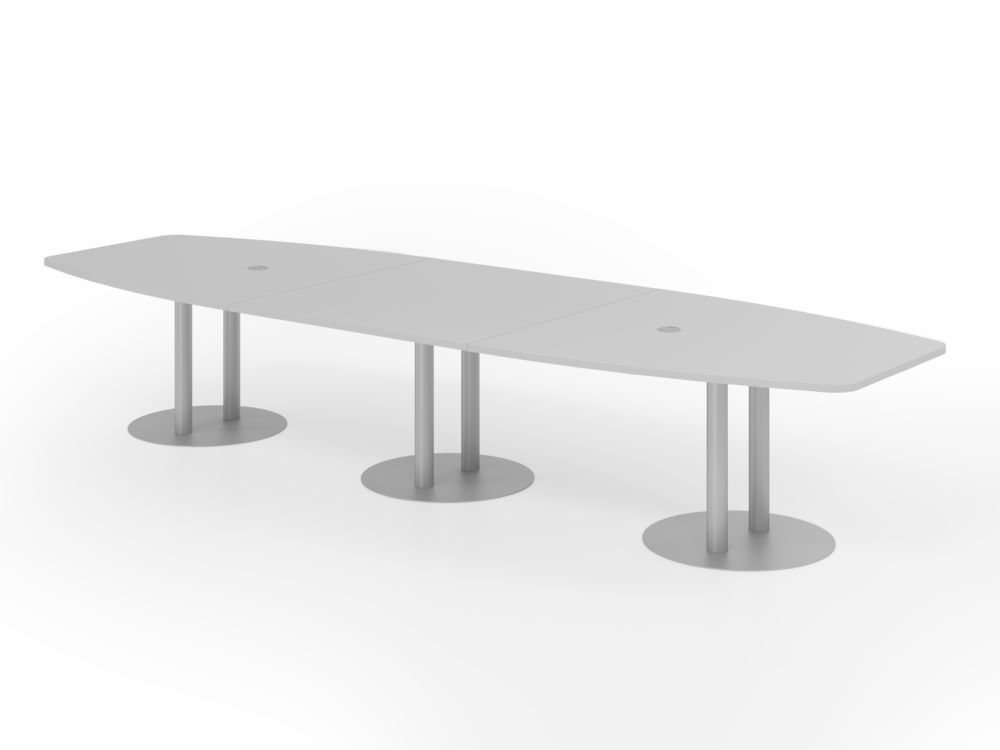 Produktbild Hammerbacher Konferenztisch 400cm Säulenfuß Grau/Silber