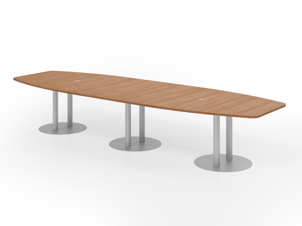 Produktbild Hammerbacher Konferenztisch 400cm Säulenfuß Nussbaum/Silber