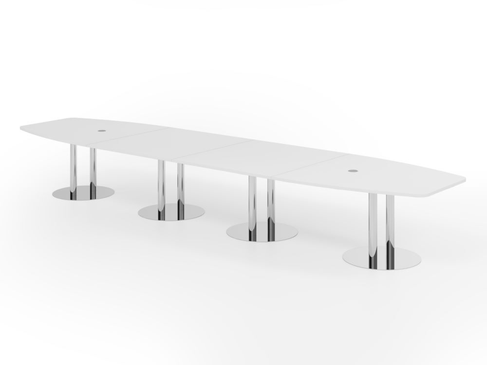 Produktbild Hammerbacher Konferenztisch 520cm Säulenfuß Weiß/Chrom