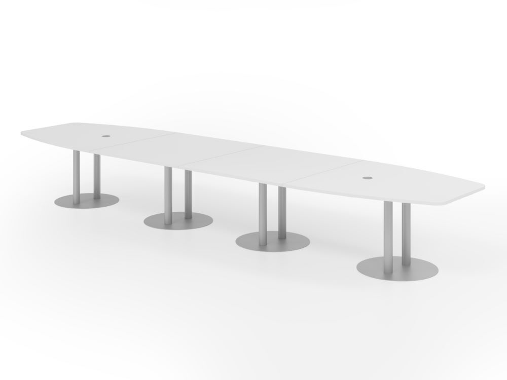Produktbild Hammerbacher Konferenztisch 520cm Säulenfuß Weiß/Silber
