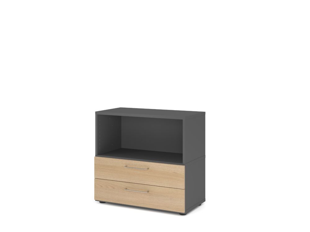 Produktbild Hammerbacher Regal mit Schübe 2OH graphit/eiche