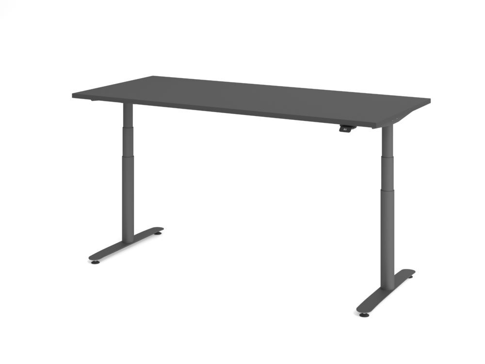 Produktbild Hammerbacher Sitz Steh Schreibtisch elektrisch180x80cm Graphit/Graphit