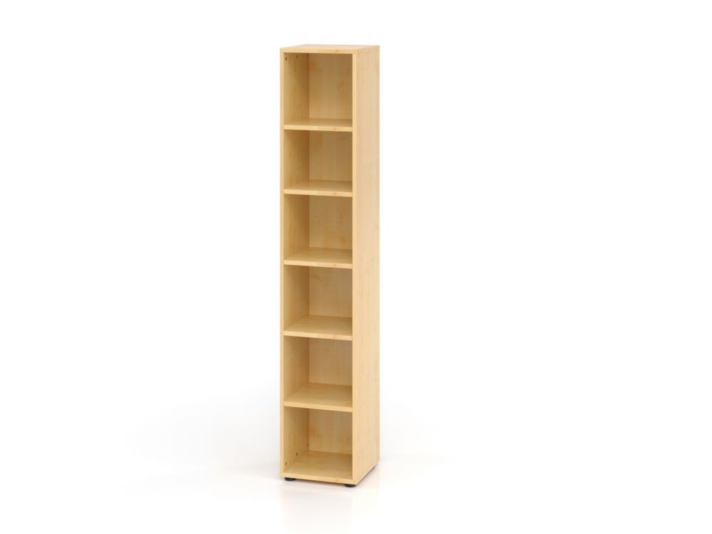 Hammerbacher Regal schmal 40 x 40 x 215,4 cm 6OH 964RE Ahorn Produktbild Hammerbacher Regal schmal 40 x 40 x 215,4 cm 6OH 964RE Ahorn