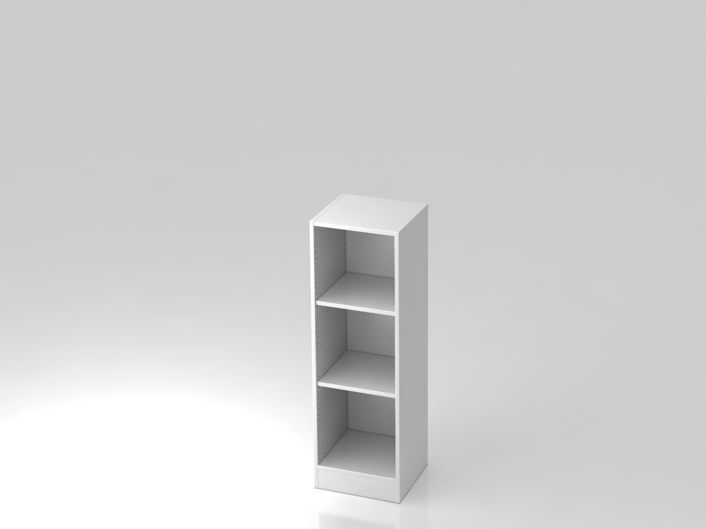 Hammerbacher Regal schmal 3OH 40,6 c 40 c 127 cm mit Sockelblende Weiß Produktbild Hammerbacher Regal schmal 3OH 40,6 c 40 c 127 cm mit Sockelblende Weiß