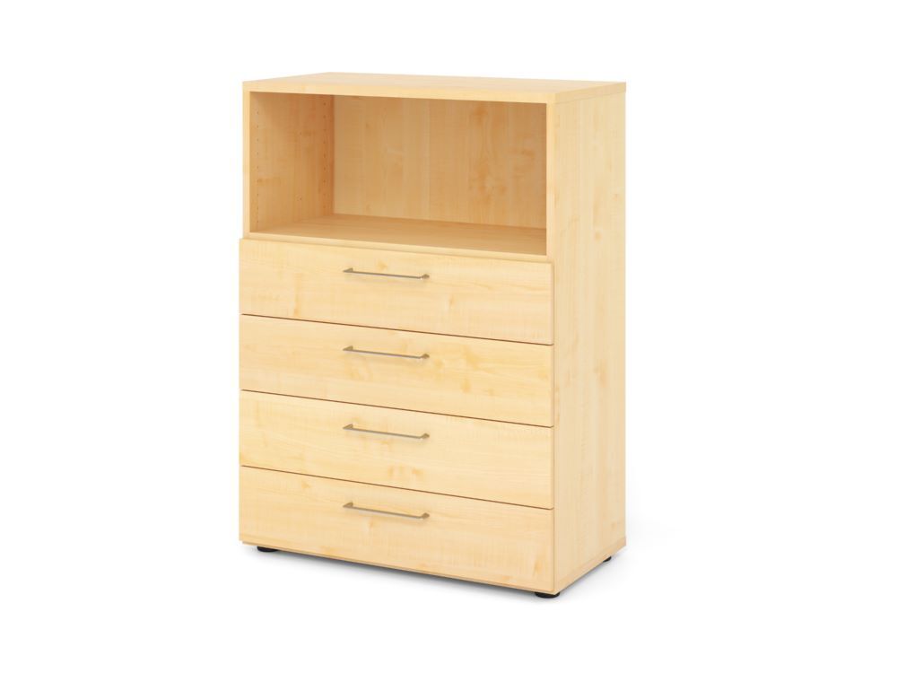 Produktbild Hammerbacher Regal 3OH 4 Schübe Ahorn/Ahorn