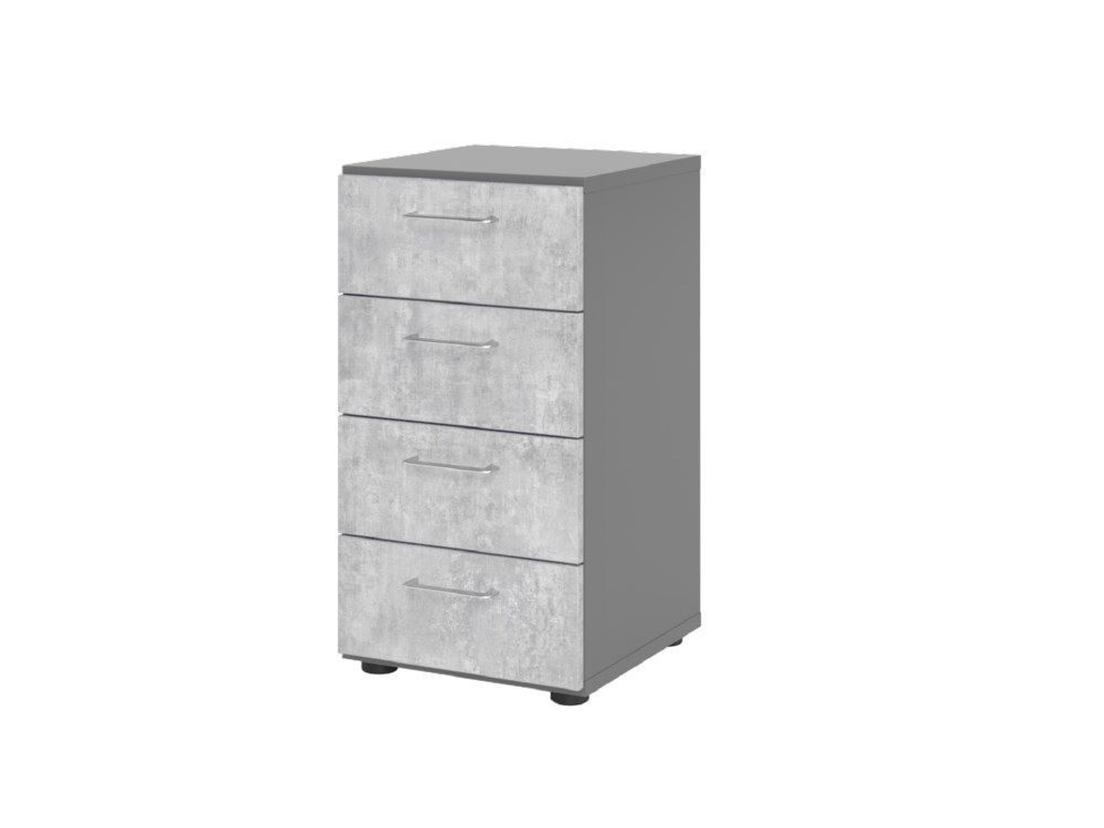 Hammerbacher Regal 2OH4 Schubkästen Metallgriff BS Graphit/Beton Hammerbacher Regal 2OH4 Schubkästen Metallgriff BS Graphit/Beton