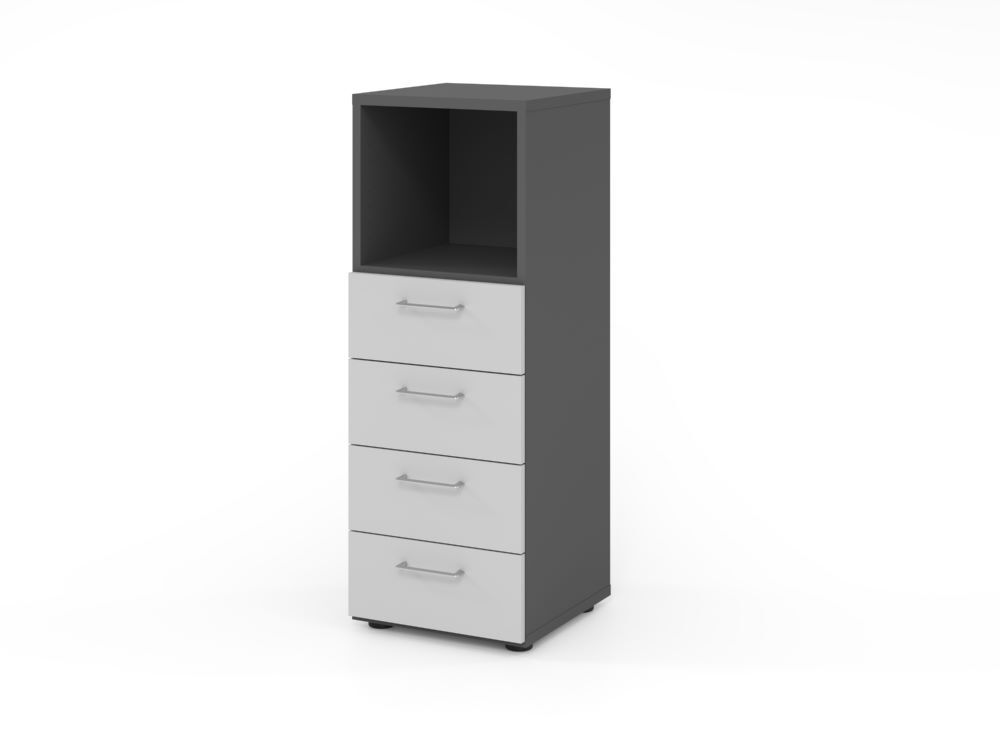 Produktbild Hammerbacher Regal 3OH mit 4 Schübe BS Graphit/Grau