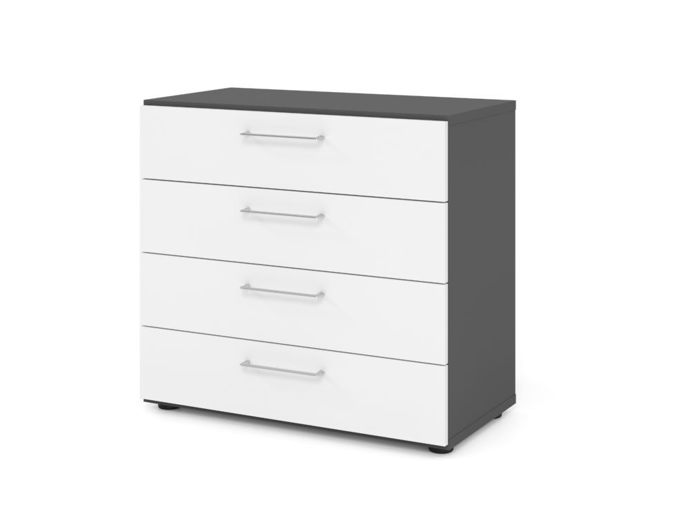 Produktbild Hammerbacher Regal 2OH 4 Schübe Graphit/Weiß