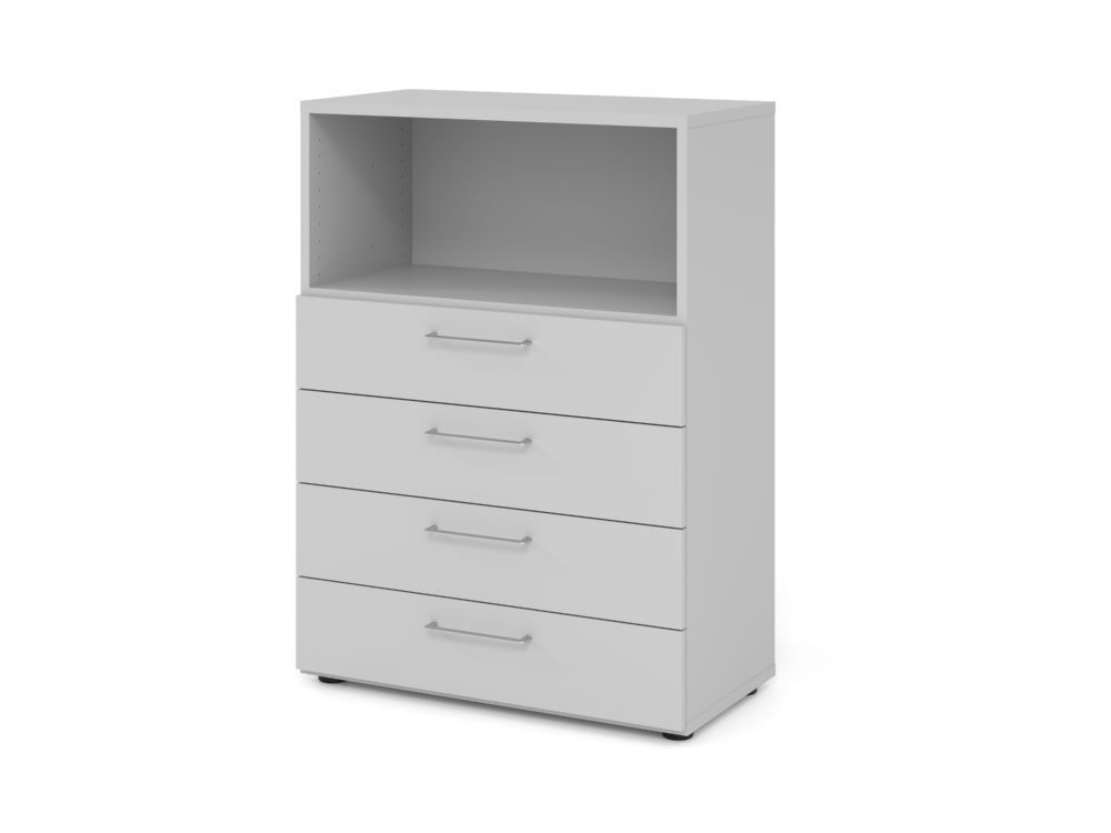 Produktbild Hammerbacher Regal 3OH 4 Schübe Grau/Grau