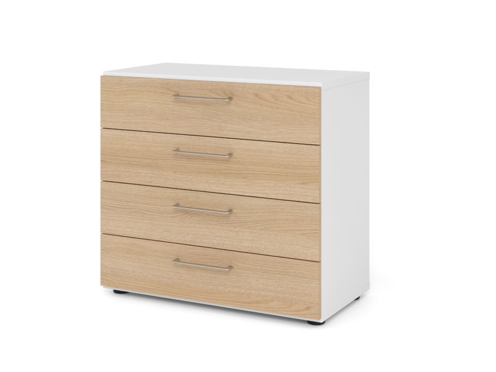 Produktbild Hammerbacher Regal 2OH 4 Schübe Weiß/Eiche