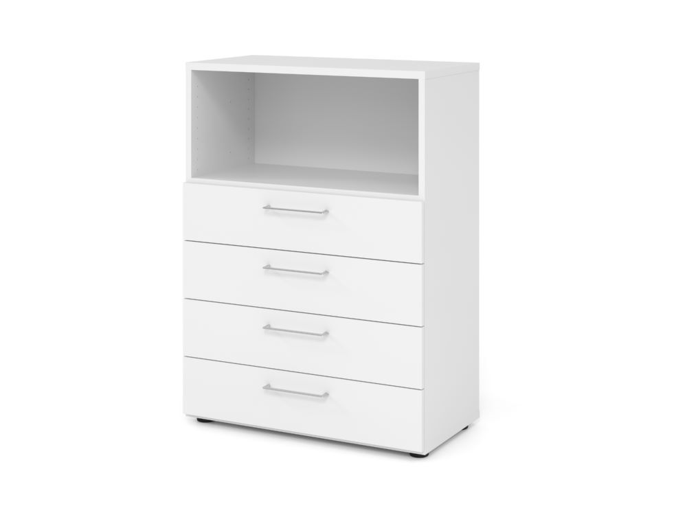 Produktbild Hammerbacher Regal 3OH 4 Schübe Weiß/Weiß