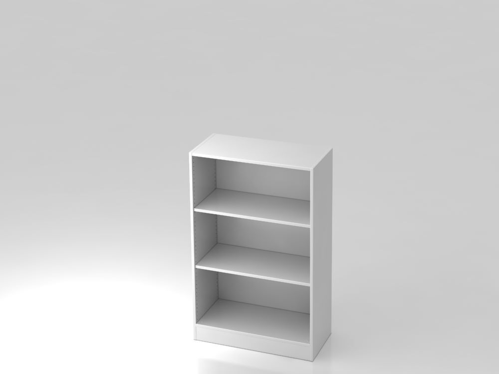 Hammerbacher Regal 3OH 80 x 40 x 127 cm Sockelblende in Weiß Produktbild Hammerbacher Regal 3OH 80 x 40 x 127 cm Sockelblende in Weiß