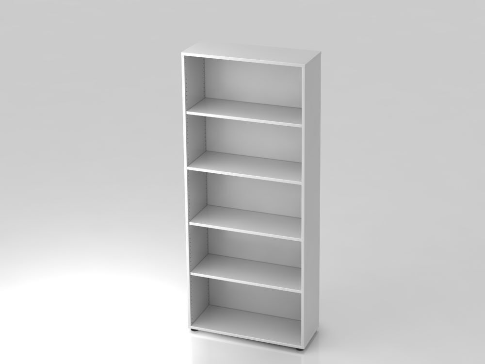 Hammerbacher Regal 5OH 80 x 33 x 188 cm Weiß Produktbild Hammerbacher Regal 5OH 80 x 33 x 188 cm Weiß