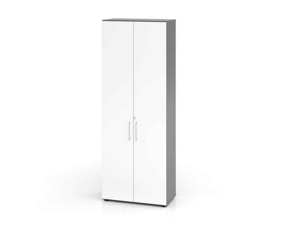 Hammerbacher Regal Flügeltürschrank 215,4 cm 6OH 968T6 Graphit Weiß Produktbild Hammerbacher Regal Flügeltürschrank 215,4 cm 6OH 968T6 Graphit Weiß