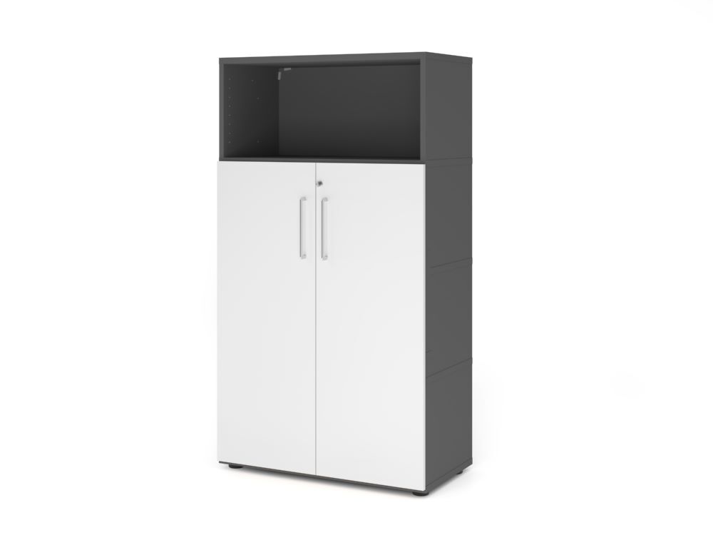Produktbild Hammerbacher Regal Türen 4OH graphit/weiß