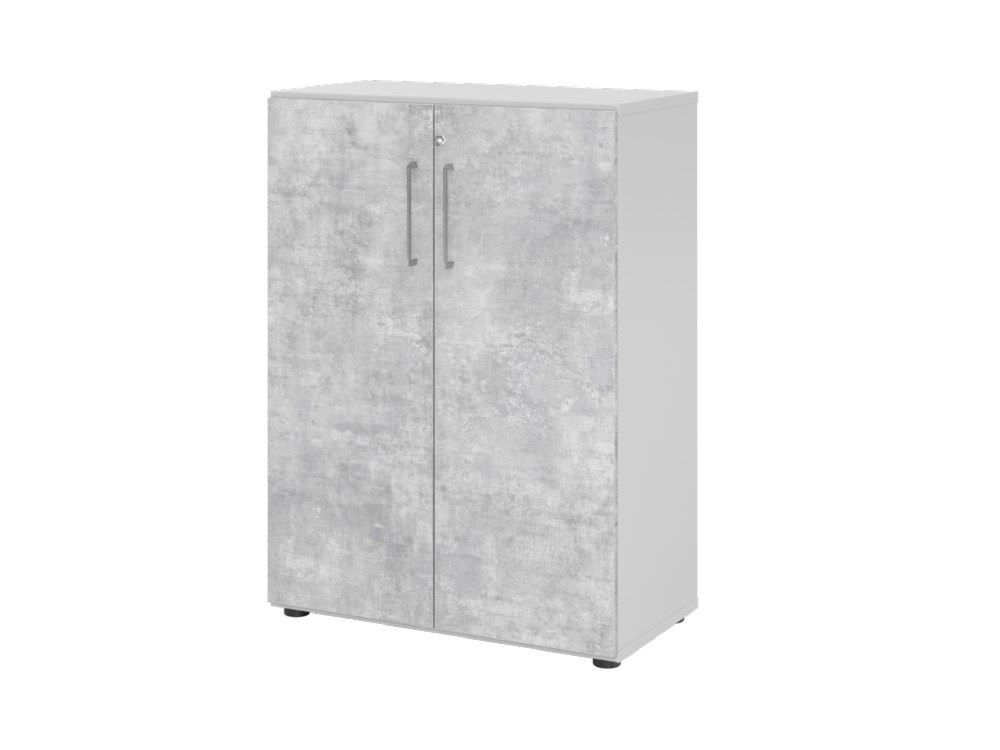 Hammerbacher Regal mit Türen 3OH 938T3 Grau / Beton Produktbild Hammerbacher Regal mit Türen 3OH 938T3 Grau / Beton