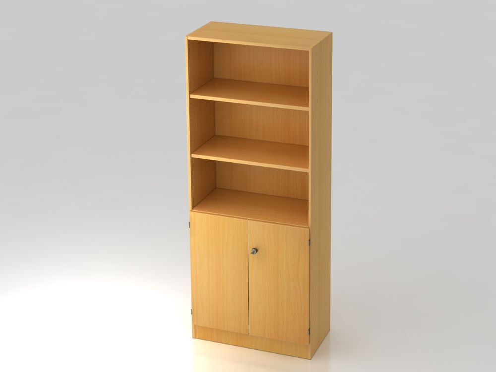 Hammerbacher Regal 5OH 80 x 42 x 200,4 cm 2OH Türen Buche Produktbild Hammerbacher Regal 5OH 80 x 42 x 200,4 cm 2OH Türen Buche