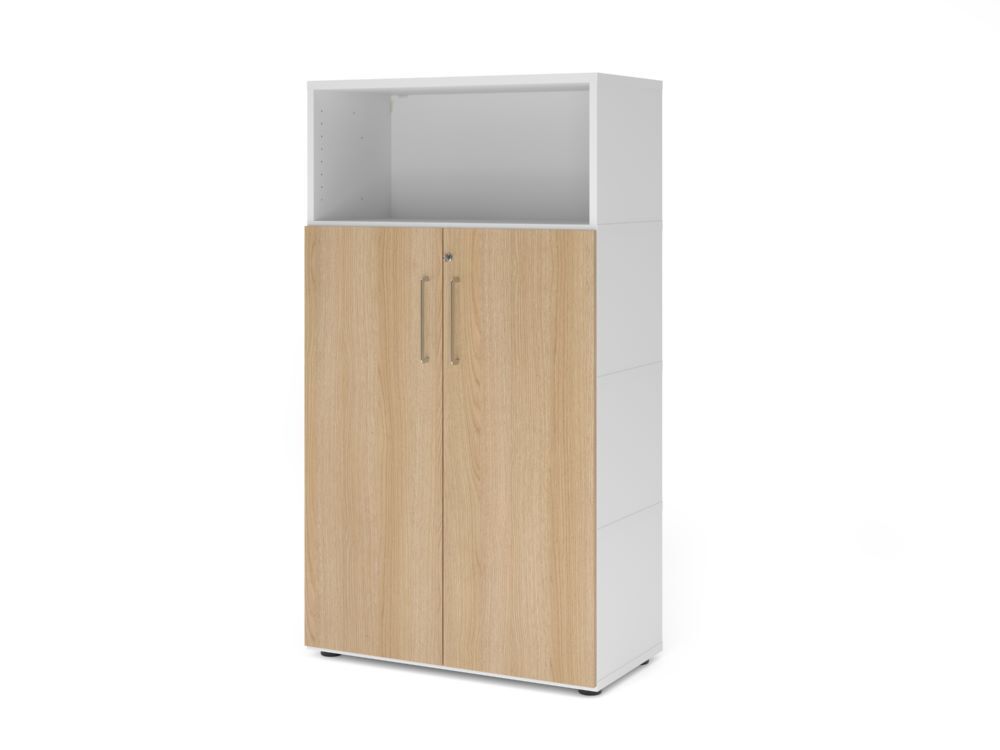Produktbild Hammerbacher Regal Türen 4OH weiß/eiche