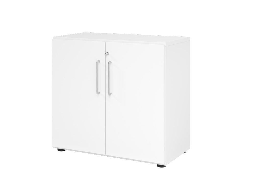 Hammerbacher Regal mit Türen 2OH 928T2 Weiß B 80 x T 42 x H 74,6 cm Produktbild Hammerbacher Regal mit Türen 2OH 928T2 Weiß B 80 x T 42 x H 74,6 cm