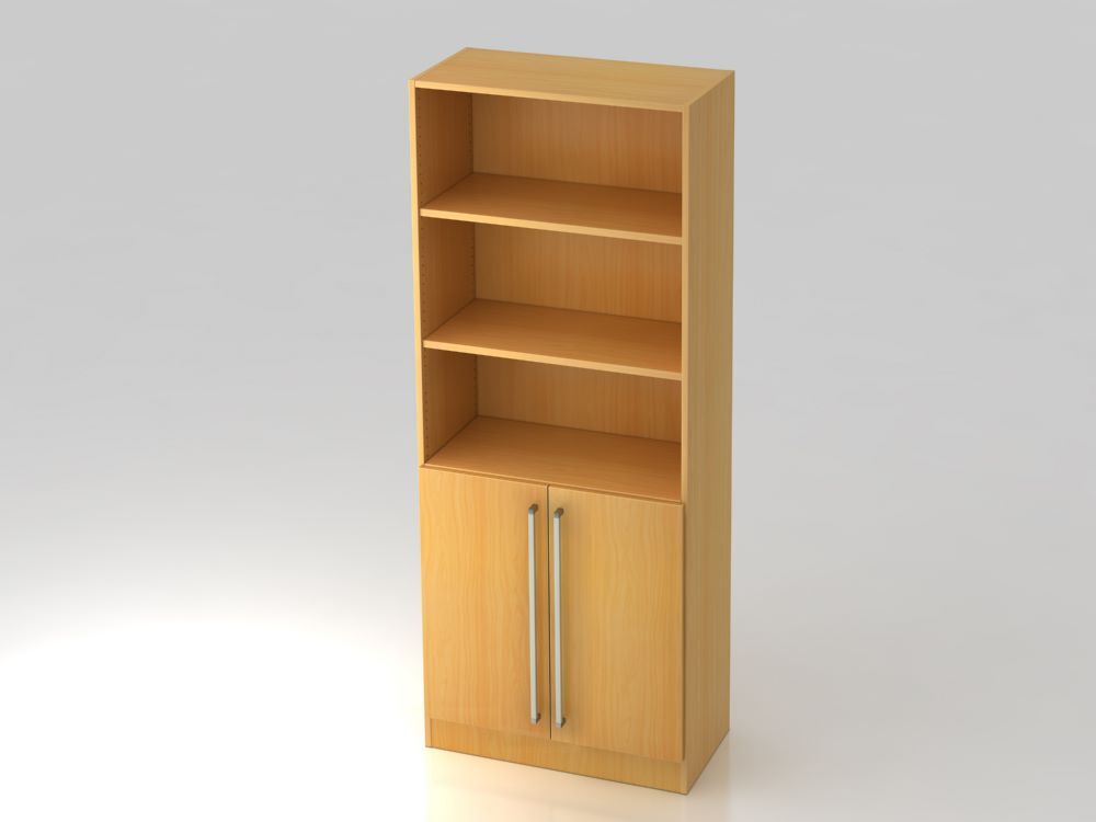 Hammerbacher Regal 80 x 42 x 200,4 cm 5OH 2 Türen Buche Produktbild Hammerbacher Regal 80 x 42 x 200,4 cm 5OH 2 Türen Buche