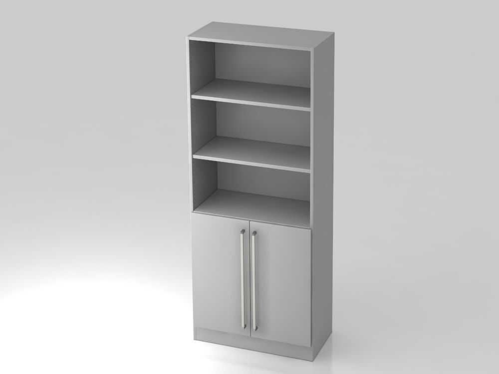 Hammerbacher Regal 5OH 2 Türen in grau CE 80 x 200,4 cm Produktbild Hammerbacher Regal 5OH 2 Türen in grau CE 80 x 200,4 cm