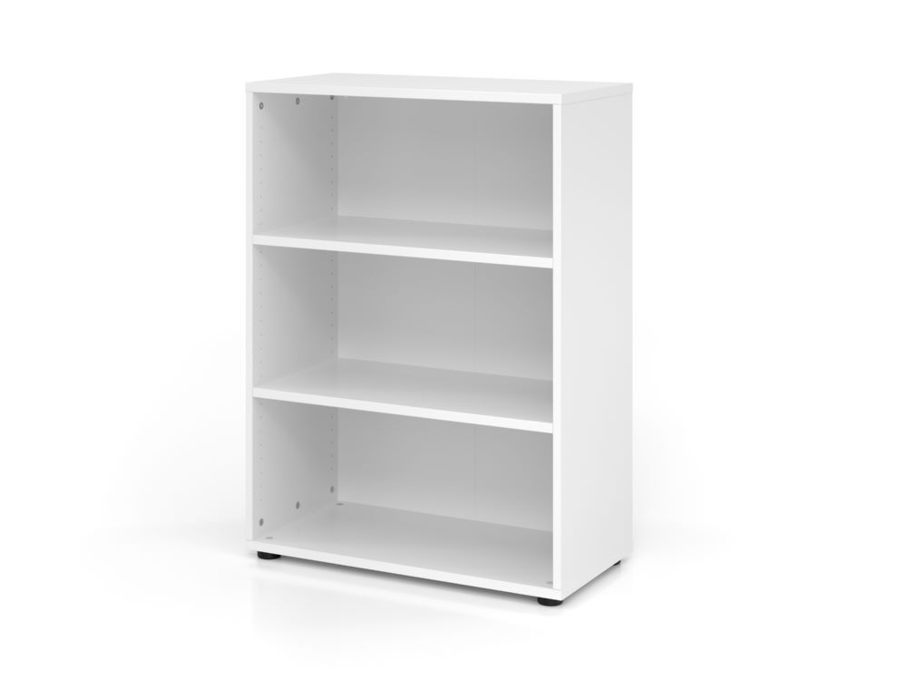 Hammerbacher Regal 3OH 80 x 40 x 110 cm 2 Fachböden 938RE Weiß Produktbild Hammerbacher Regal 3OH 80 x 40 x 110 cm 2 Fachböden 938RE Weiß