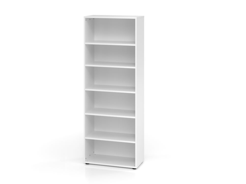 Hammerbacher Regal 6OH 80 x 40 x 215,4 cm 968RE Weiß Produktbild Hammerbacher Regal 6OH 80 x 40 x 215,4 cm 968RE Weiß