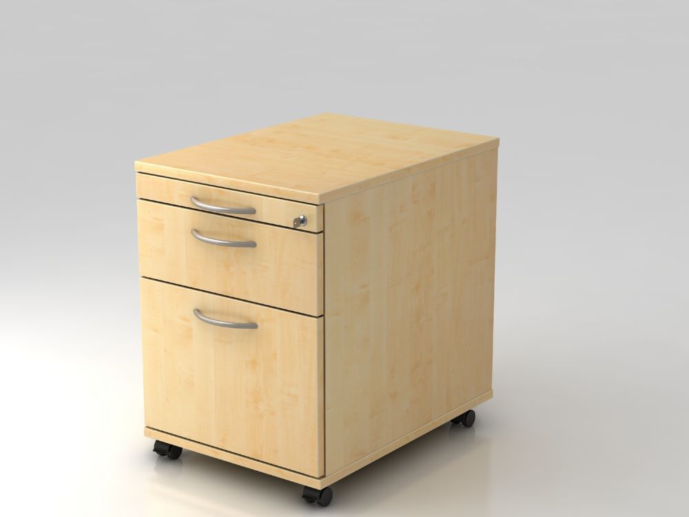 Hammerbacher Rollcontainer 58 cm 1 Schub 1 Hängeregister BM Ahorn Produktbild Hammerbacher Rollcontainer 58 cm 1 Schub 1 Hängeregister BM Ahorn