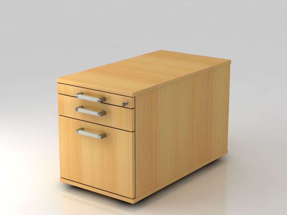 Hammerbacher Bürowagen 42,8 x 51,2 x 80 cm 1 Schub 1 Hängeregister CE Buche Produktbild Hammerbacher Bürowagen 42,8 x 51,2 x 80 cm 1 Schub 1 Hängeregister CE Buche