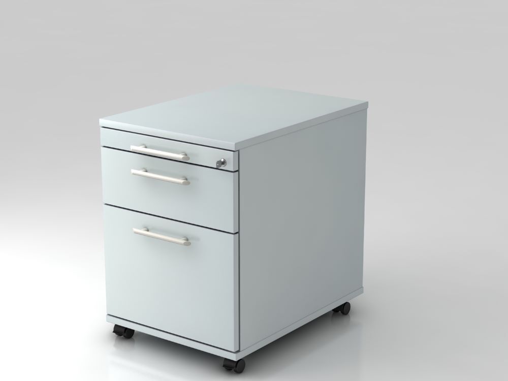 Hammerbacher Bürowagen 58 cm 1 Schub 1 Hängeregister RE Grau Produktbild Hammerbacher Bürowagen 58 cm 1 Schub 1 Hängeregister RE Grau