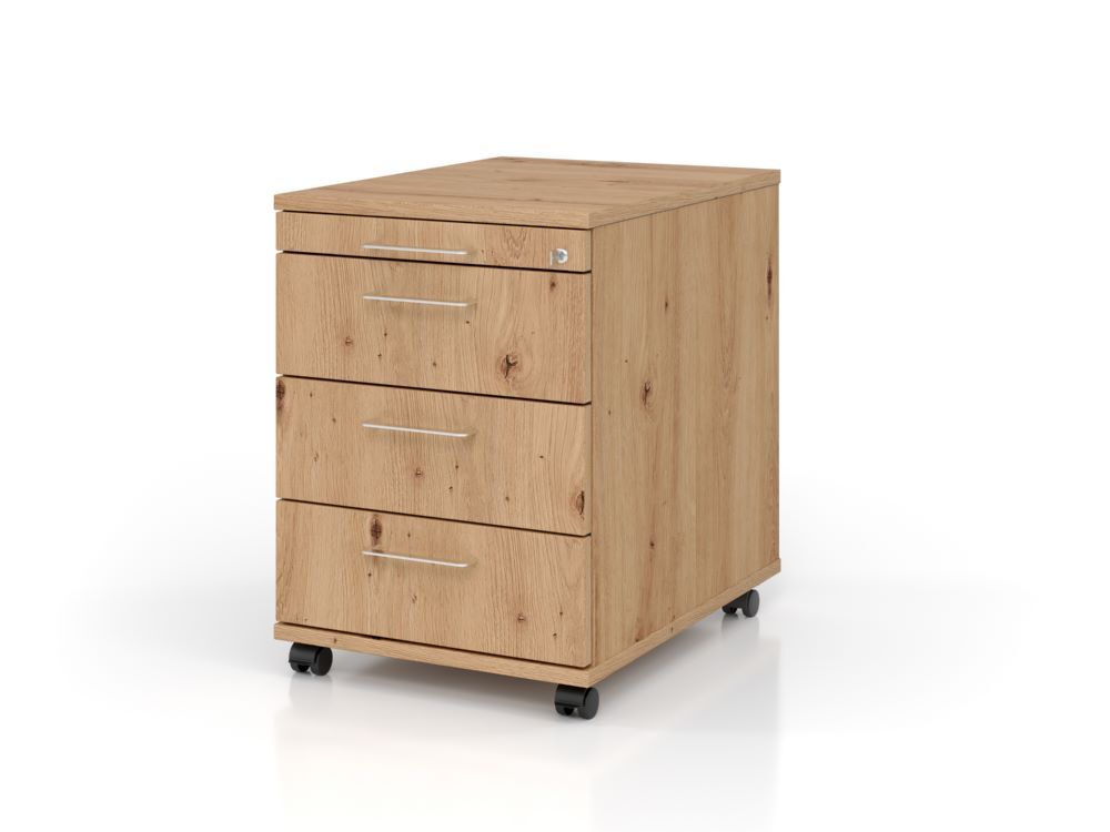 Hammerbacher Bürowagen 42,8 x 58 x 59 cm 3 Schübe Schloß BS Asteich Produktbild Hammerbacher Bürowagen 42,8 x 58 x 59 cm 3 Schübe Schloß BS Asteich
