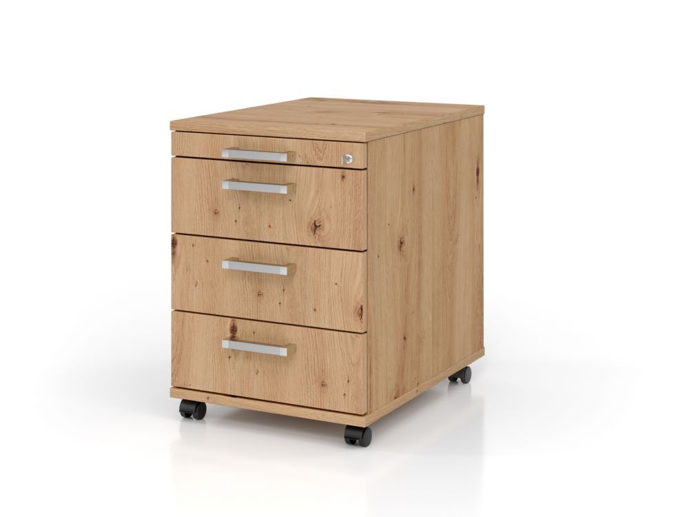 Hammerbacher Bürowagen 58 cm mit 3 Schüben Schloß CE Asteich Produktbild Hammerbacher Bürowagen 58 cm mit 3 Schüben Schloß CE Asteich