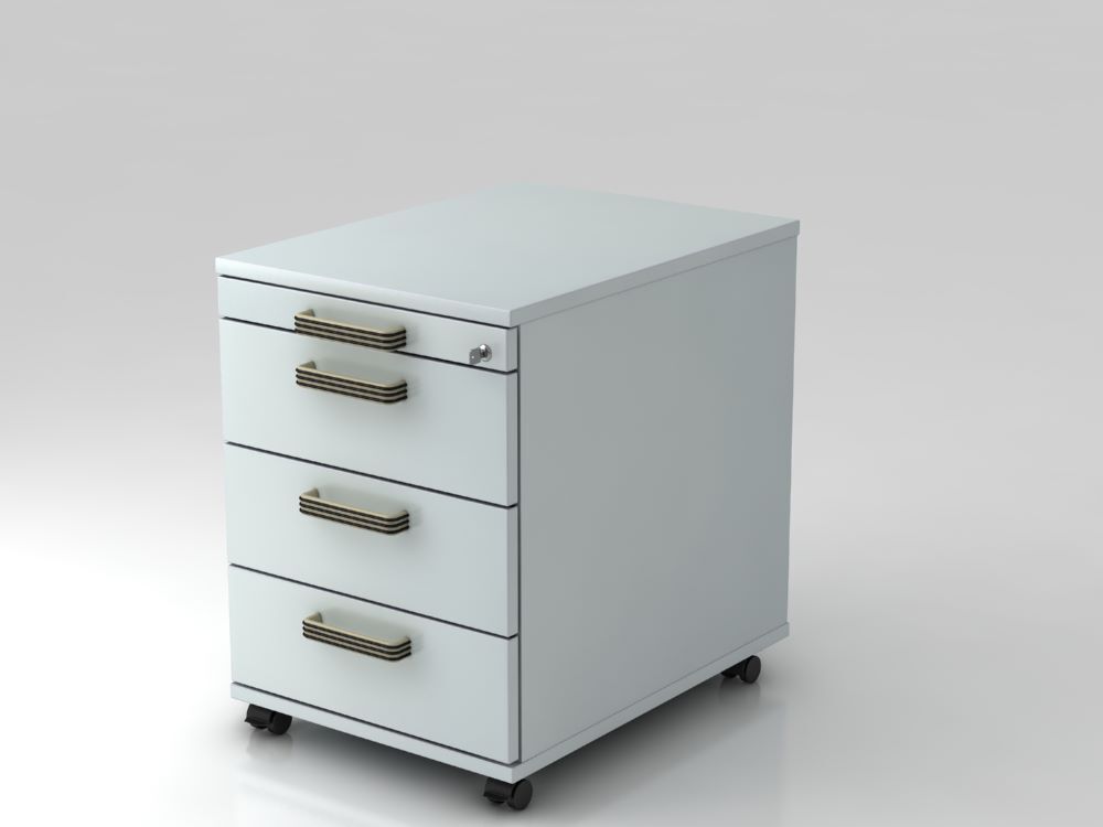 Hammerbacher Bürowagen 58 cm 3 Schübe und Schloß SG Grau Produktbild Hammerbacher Bürowagen 58 cm 3 Schübe und Schloß SG Grau