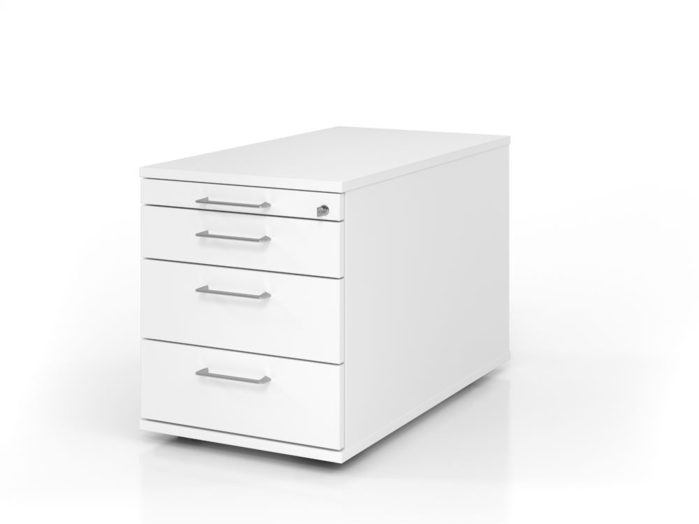 Hammerbacher Bürowagen zum rollen Weiß 80 cm 3 Schubladen BS Produktbild Hammerbacher Bürowagen zum rollen Weiß 80 cm 3 Schubladen BS