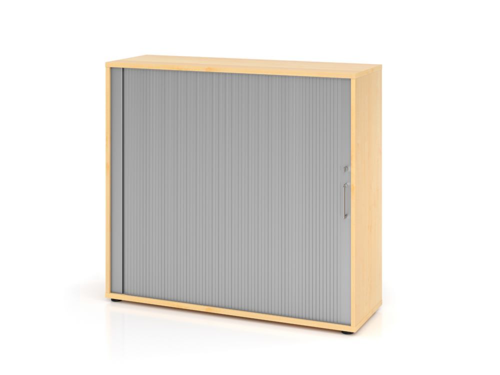 Hammerbacher Rollladenschrank abschließbar 3OH 120 cm breit BS Ahorn Produktbild Hammerbacher Rollladenschrank abschließbar 3OH 120 cm breit BS Ahorn