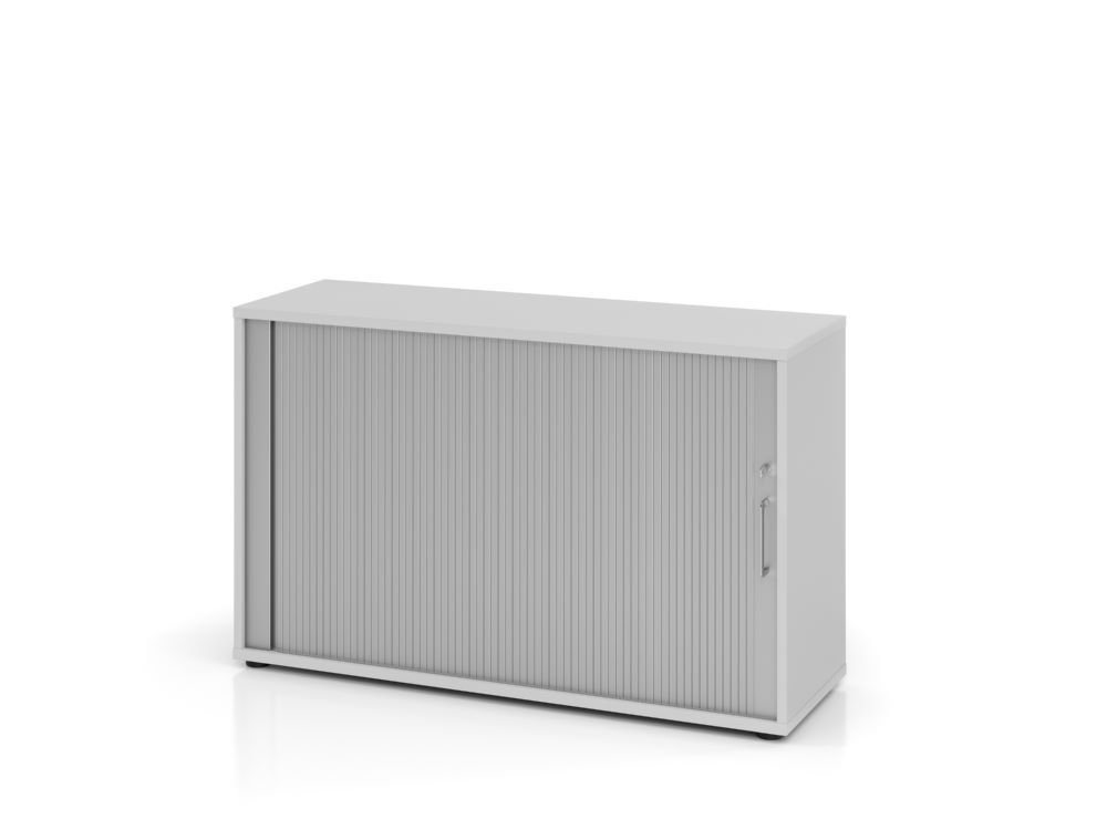 Hammerbacher Rollladenschrank in grau 2OH 120 cm breit BS Produktbild Hammerbacher Rollladenschrank in grau 2OH 120 cm breit BS