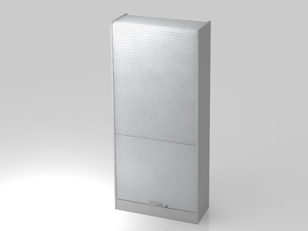 Hammerbacher Rollladenschrank 90 x 40 x 200,4 cm 5OH BM Grau Produktbild Hammerbacher Rollladenschrank 90 x 40 x 200,4 cm 5OH BM Grau
