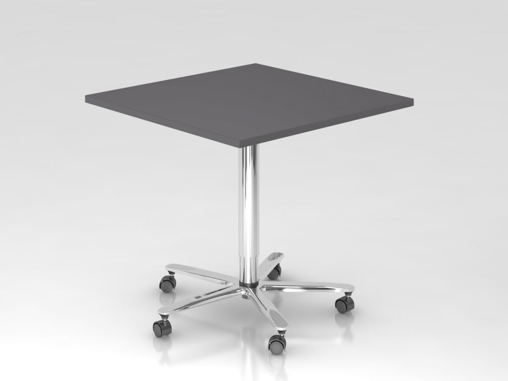 Produktbild Hammerbacher Säulenhubtisch 80x80cm Graphit/Chrom