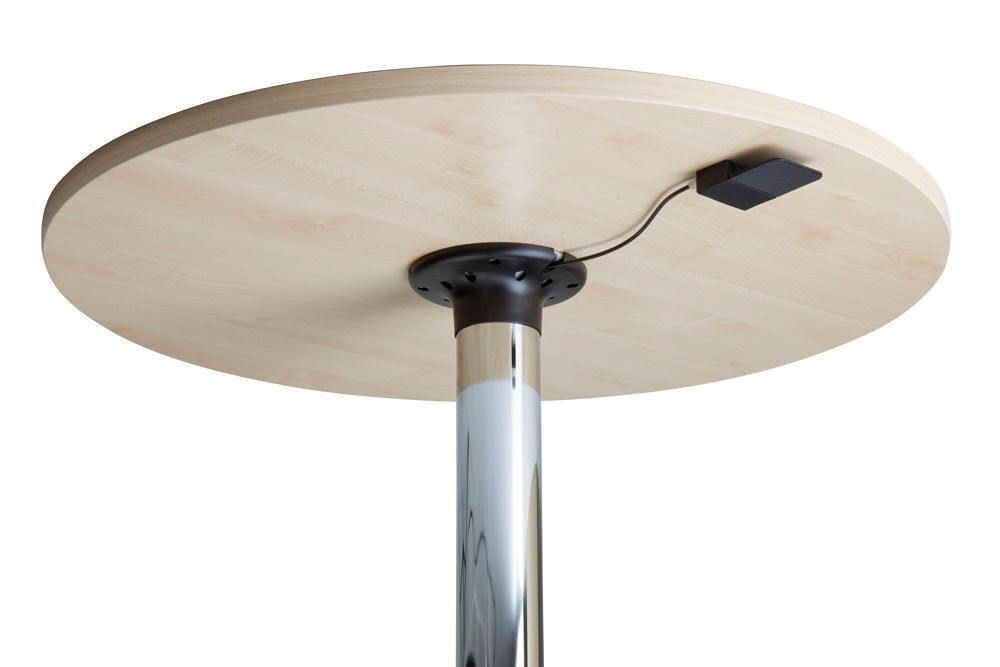 Produktbild Säulenhubtisch 80cm rund Asteiche/Chrom bild 5