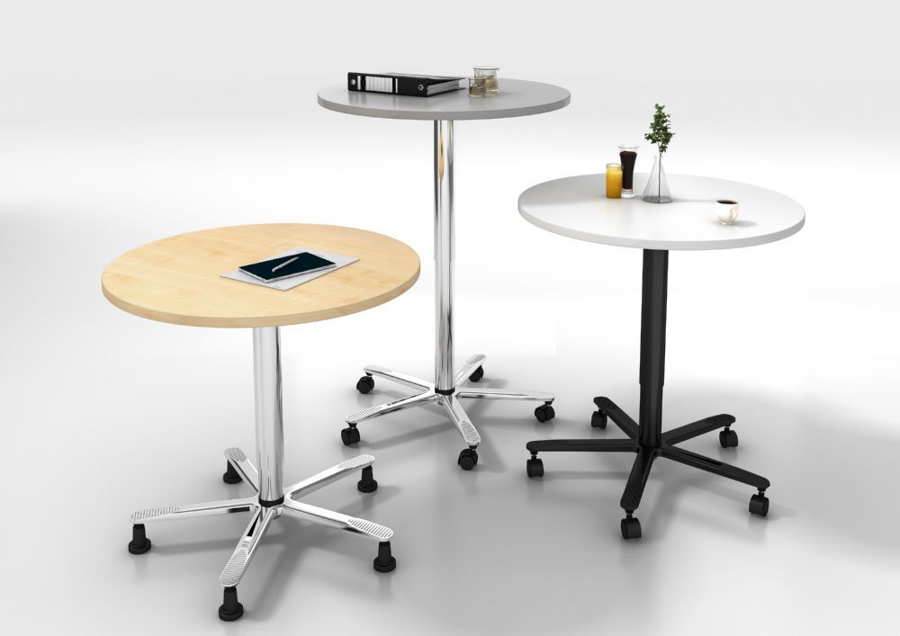 Produktbild Säulenhubtisch 80cm rund Graphit/Chrom bild 3